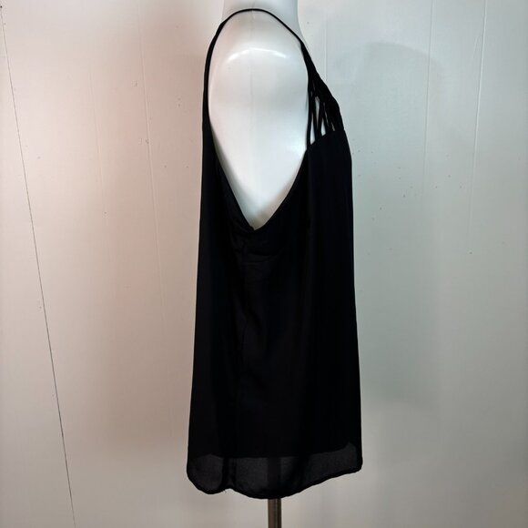 Maurices Tank Top Large Black Lattice Halter Neck Camisole Women's - Picture 6 of 8